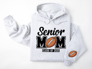 Senior Mom Personalized Football Hoodie Sweatshirt