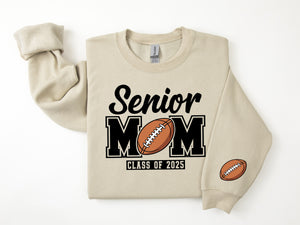 Senior Mom Personalized Football Sweatshirt