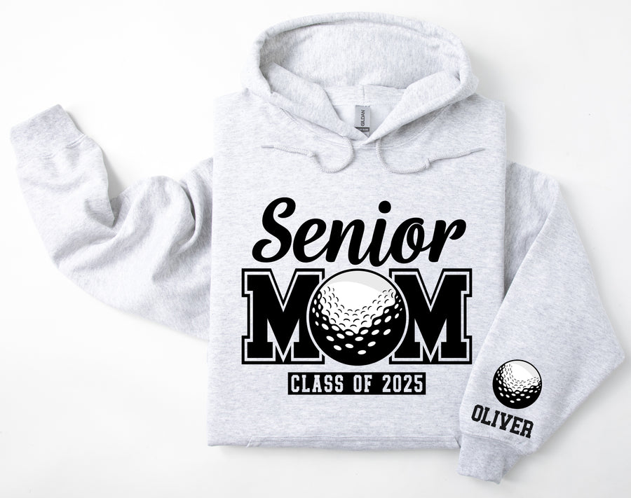 Senior Mom Personalized Golf Hoodie Sweatshirt