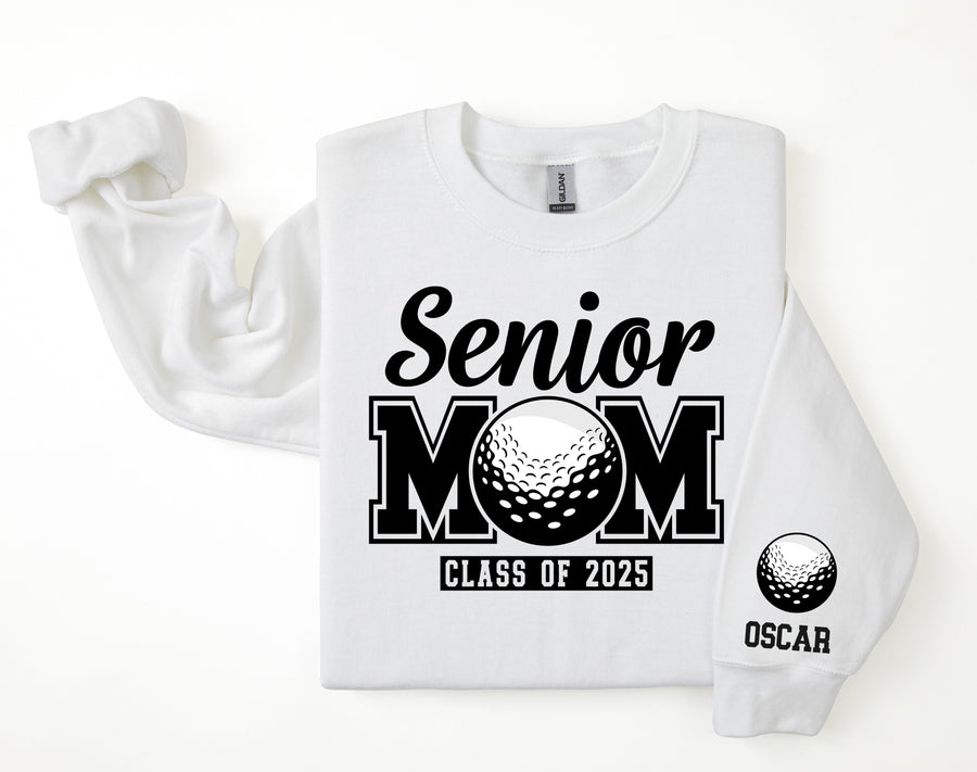 Senior Mom Personalized Golf Sweatshirt