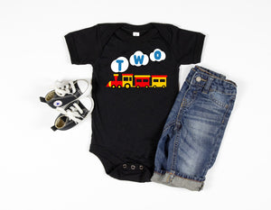Two Train Personalized 2nd Birthday T-shirt or Bodysuit