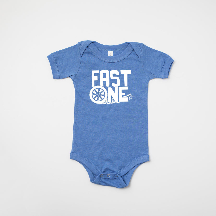 "Fast One" 1st Birthday Racing Theme T-shirt or Bodysuit