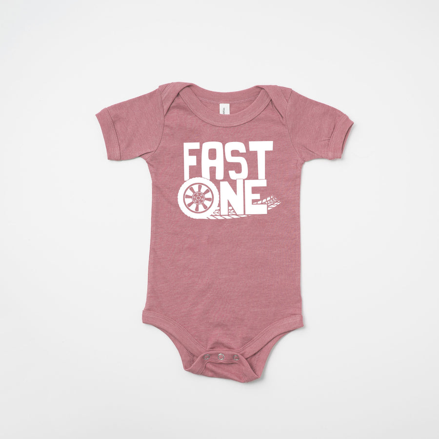 "Fast One" 1st Birthday Racing Theme T-shirt or Bodysuit