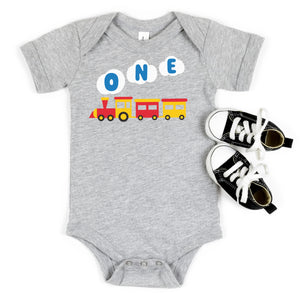 One Train Personalized 1st Birthday T-shirt or Bodysuit