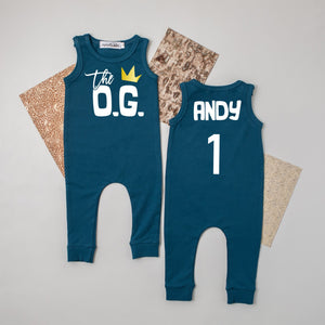 The OG Hip Hop Theme Slim Fit Sleeveless 1st Birthday Romper