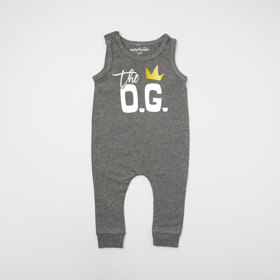 The OG Hip Hop Theme Slim Fit Sleeveless 1st Birthday Romper