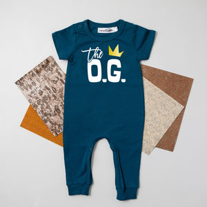 The OG Hip Hop Themed Slim Fit Short Sleeve 1st Birthday Romper