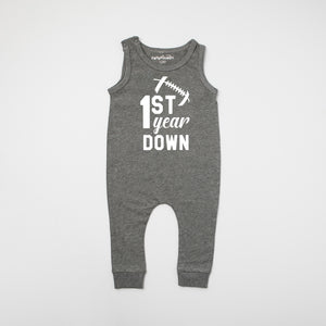 1st Year Down Football Slim Fit Sleeveless Romper