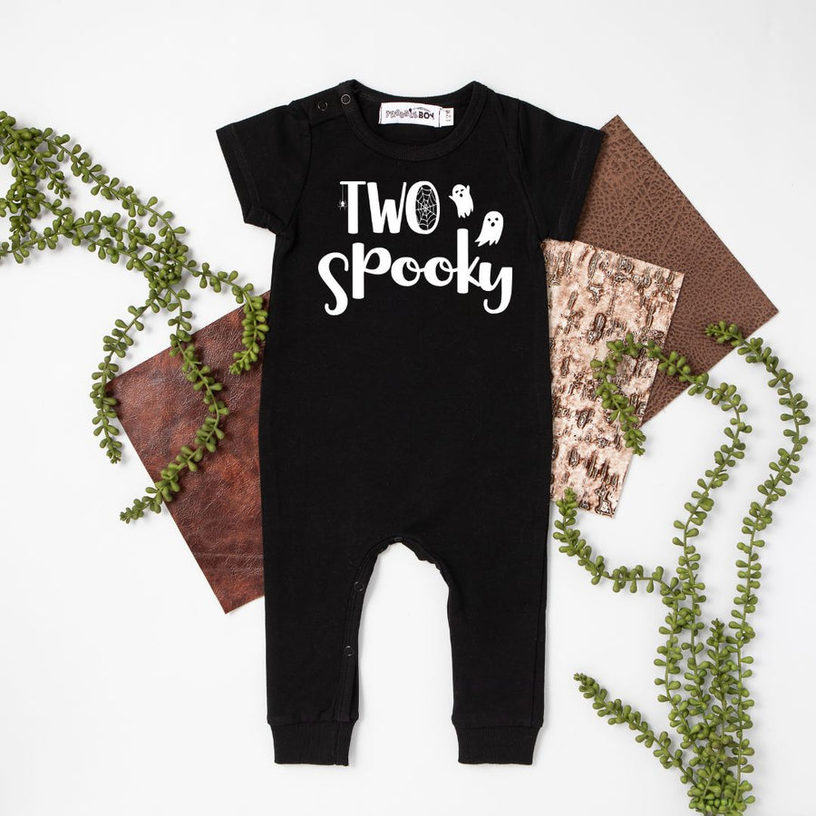 Two Spooky 2nd Halloween Themed Birthday Slim Fit Romper