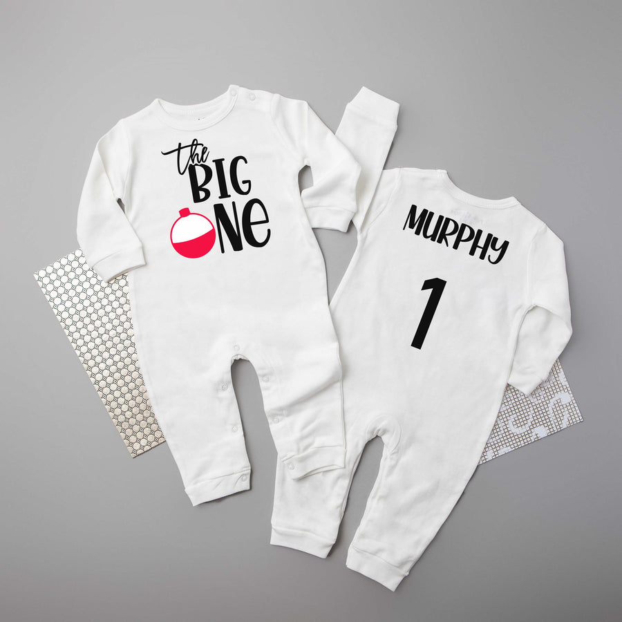 "The Big One" Bobber Long Sleeved Personalized Romper