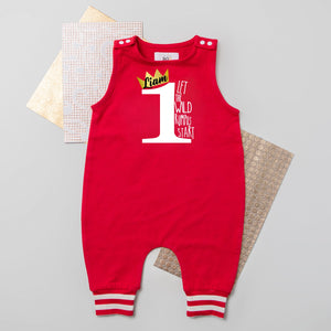 Wild Rumpus Romper with Striped Cuff