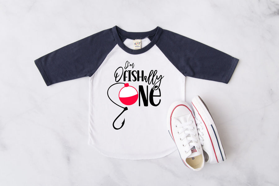 Ofishally One Personalized 1st Birthday Raglan