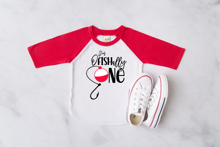 Ofishally One Personalized 1st Birthday Raglan