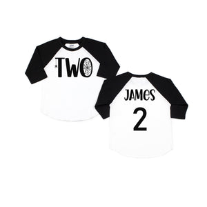 Two Spiderweb 2nd Birthday Raglan