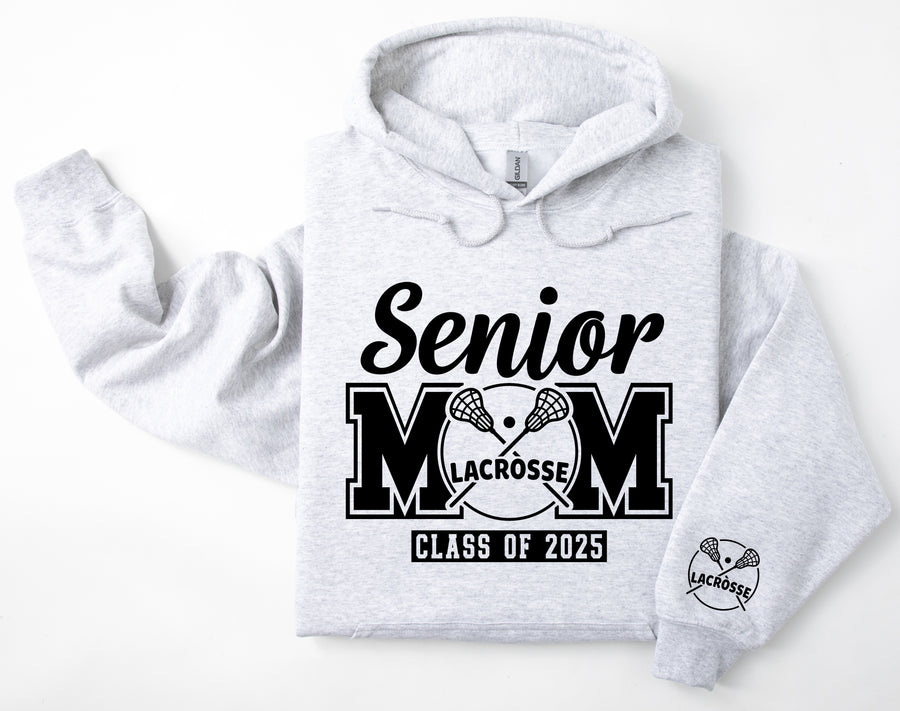 Senior Mom Personalized Lacrosse Hoodie Sweatshirt