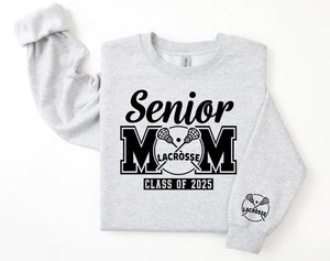 Senior Mom Personalized Lacrosse Sweatshirt