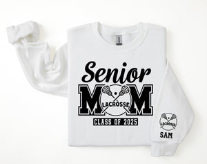 Senior Mom Personalized Lacrosse Sweatshirt