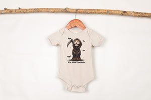 "It's Got Pockets" Grim Reaper Kids Halloween T-shirt or Bodysuit