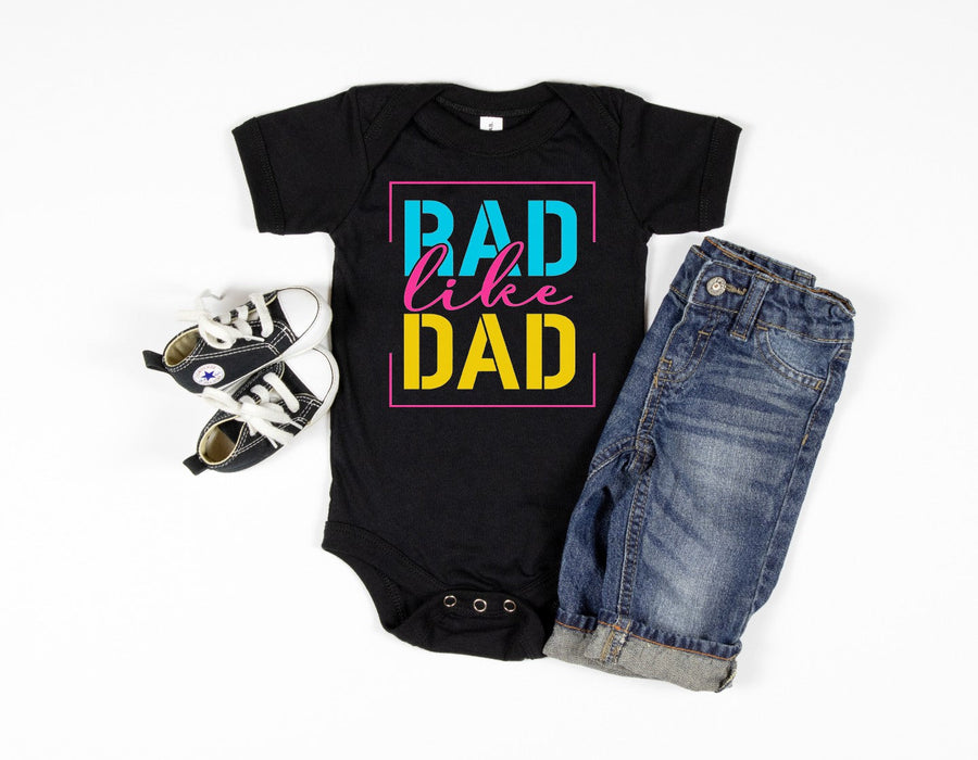 (Pocket Logo) Rad Dad/Rad Like Dad, Father's Day Matching T-shirts.