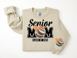 Senior Mom Personalized Rugby Sweatshirt