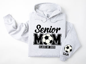 Senior Mom Personalized Soccer Hoodie Sweatshirt