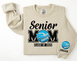 Senior Mom Personalized Swim Sweatshirt