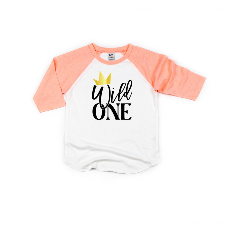 New Wild One Crown Birthday Raglan