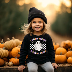 I Ghost People All Year Round Kids Halloween Sweatshirt