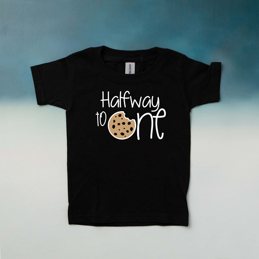 Halfway to One Cookie Personalized Half Birthday T-shirt or Bodysuit