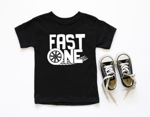 "Fast One" 1st Birthday Racing Theme T-shirt or Bodysuit