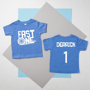 "Fast One" 1st Birthday Racing Theme T-shirt or Bodysuit