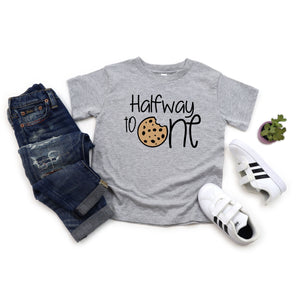 Halfway to One Cookie Personalized Half Birthday T-shirt or Bodysuit