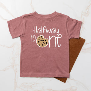 Halfway to One Cookie Personalized Half Birthday T-shirt or Bodysuit