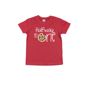 Halfway to One Cookie Personalized Half Birthday T-shirt or Bodysuit