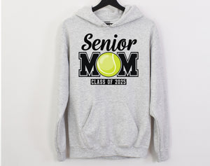 Senior Mom Personalized Tennis Hoodie Sweatshirt