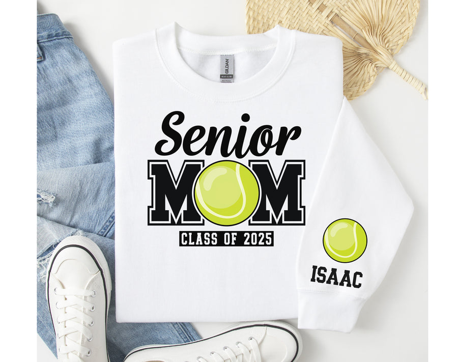 Senior Mom Personalized Tennis Sweatshirt