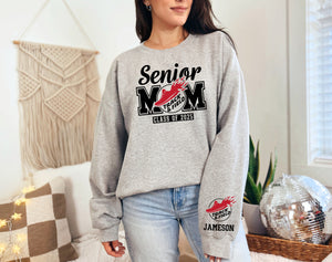 Senior Mom Personalized Track And Field Sweatshirt