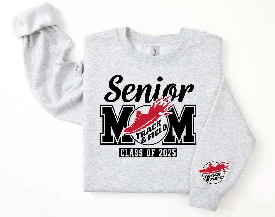 Senior Mom Personalized Track And Field Sweatshirt