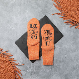 "Trick Or Treat, Smell My Feet" Women's Halloween Socks