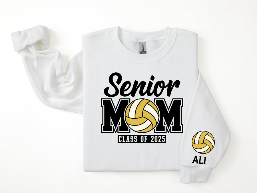 Senior Mom Personalized Volleyball Sweatshirt