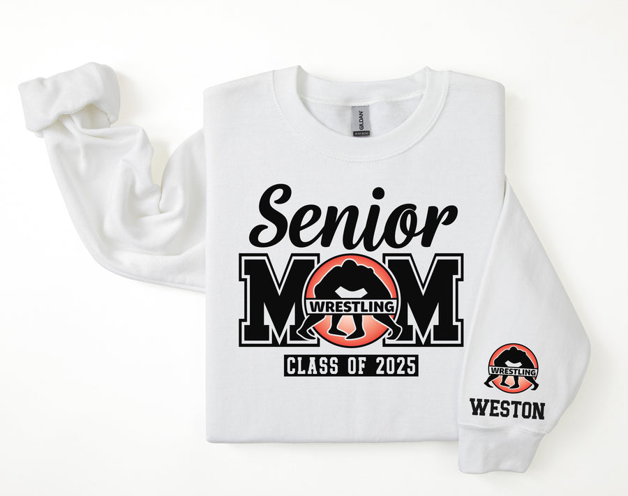 Senior Mom Personalized Wrestling Sweatshirt