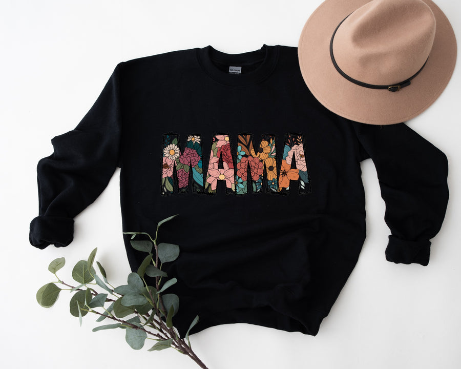Mama Spring Floral Sweatshirt