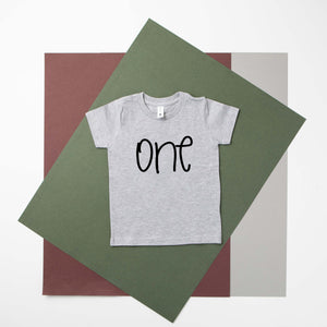 Minimalistic One Personalized 1st Birthday Outfit